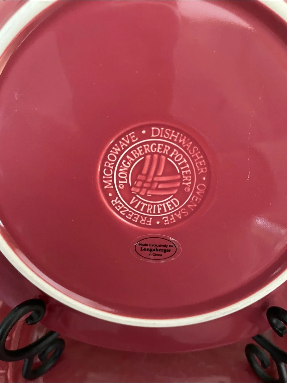Longaberger Woven Traditions ‘Paprika’ Ceramic Luncheon  Plates 9” - Set of Four